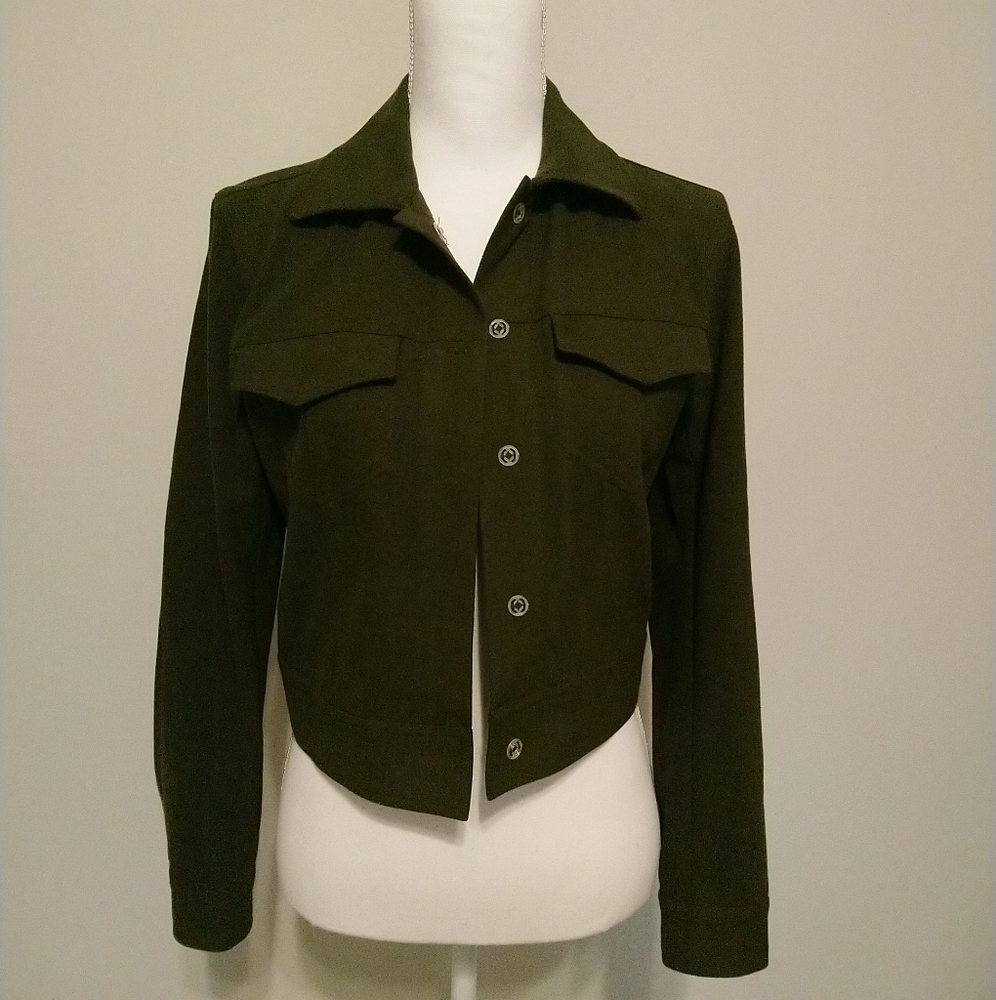 TABAC paris Vintage Short Jacket  Dark Olive Green